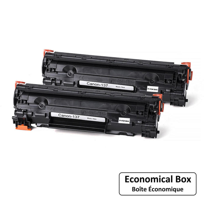 Canon 137 9435B001 Compatible Black Toner Cartridge - Economical Box - 2/Pack