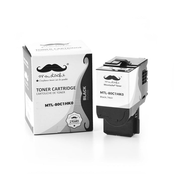 Lexmark 80C1HK0 Compatible Black Toner Cartridge High Yield - Moustache®