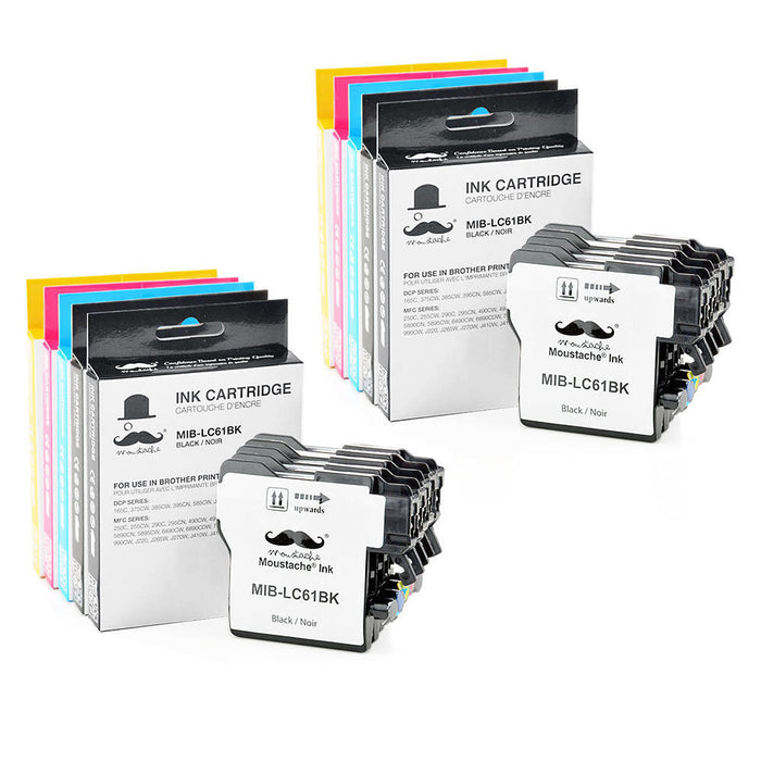 Brother LC61 Compatible Ink Cartridge Combo - 10/Pack - Moustache®