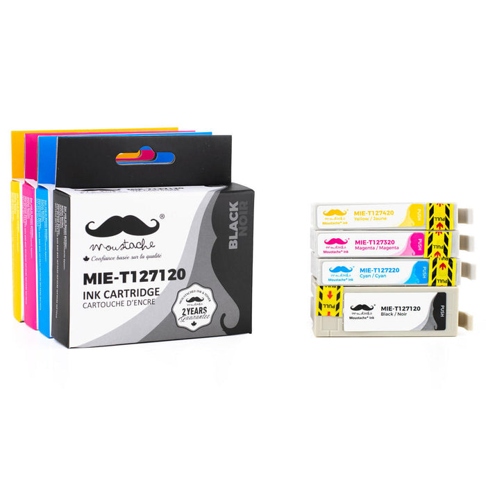 Epson 127 T127 Compatible Ink Cartridge Combo Extra High Yield BK/C/M/Y - Moustache®