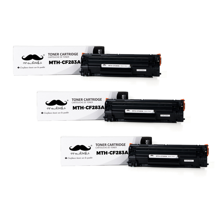 Compatible HP 83A CF283A Black Toner Cartridge - Moustache® - 3/Pack