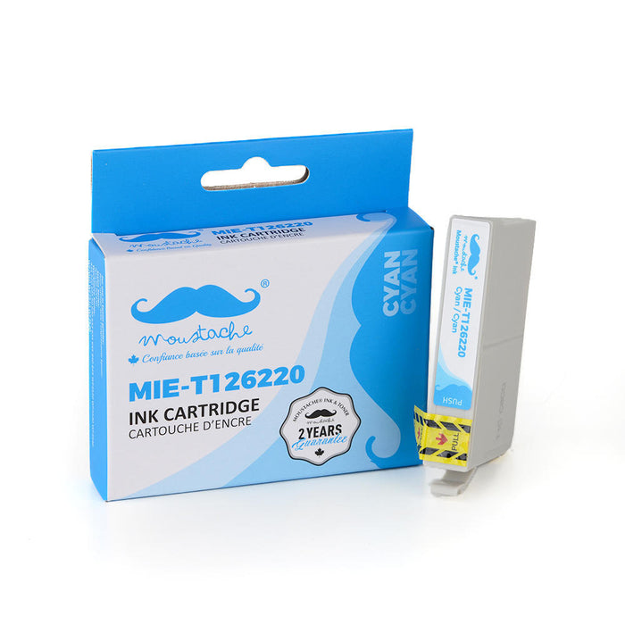Epson 126 T126220 Compatible Cyan Ink Cartridge High Yield - Moustache® - 1/Pack