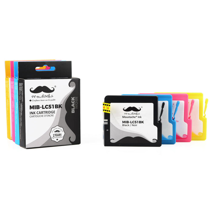 Brother LC51 Compatible Ink Cartridge Combo BK/C/M/Y - Moustache®