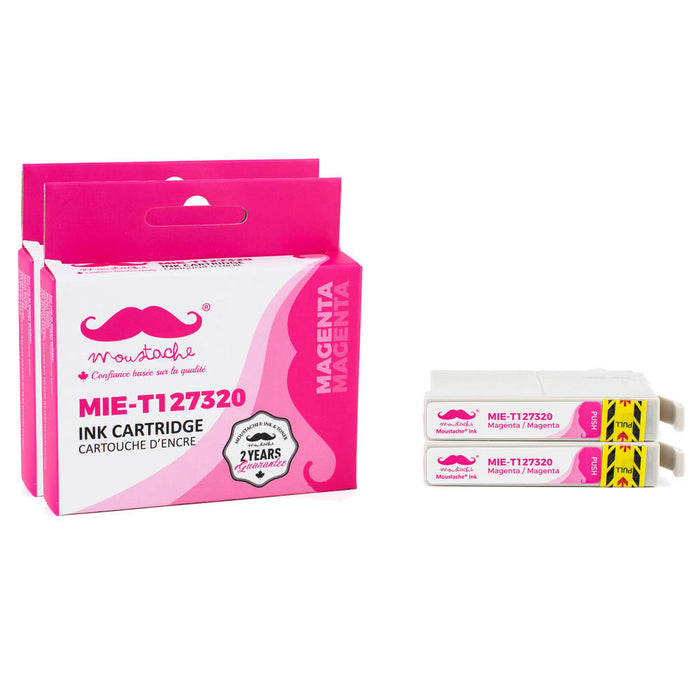 Epson 127 T127320 Compatible Magenta Ink Cartridge Extra High Yield - Moustache® - 2/Pack