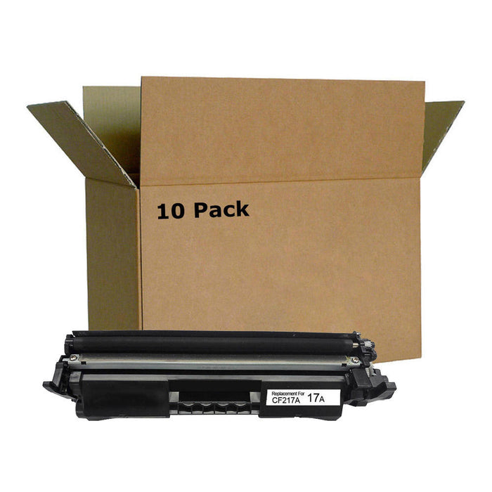 Compatible HP 17A CF217A Black Toner Cartridge - With Chip - Economical Box - 10/Pack