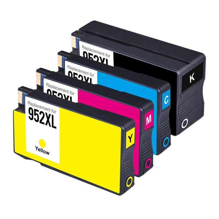 Remanufactured HP 952XL Ink Cartridge Combo High Yield BK/C/M/Y - Economical Box