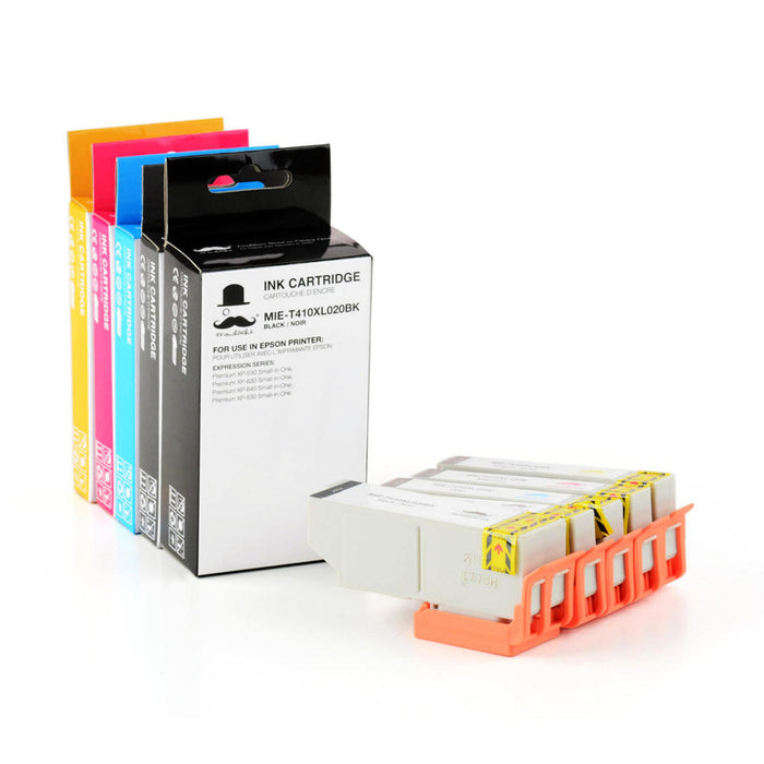 Epson 410 T410XL Compatible Ink Cartridge Combo High Yield PBK/BK/C/M/Y - Moustache®