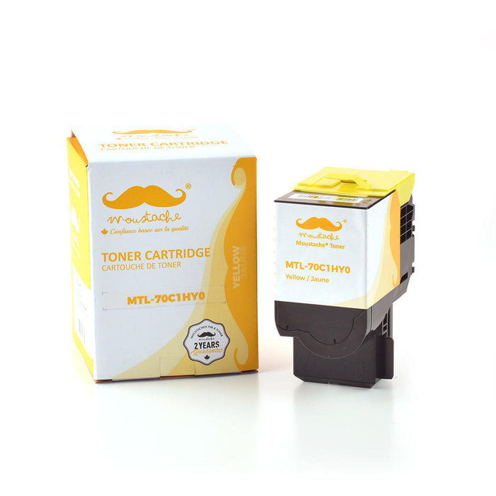Lexmark 70C1HY0 Compatible Yellow Toner Cartridge High Yield - Moustache®