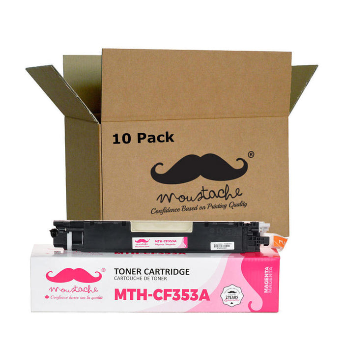 Compatible HP 130A CF353A Magenta Toner Cartridge - Moustache® - 10/Pack