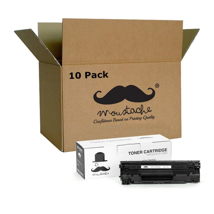 Compatible HP 35X CB435X Black Toner Cartridge High Yield - Moustache® - 10/Pack