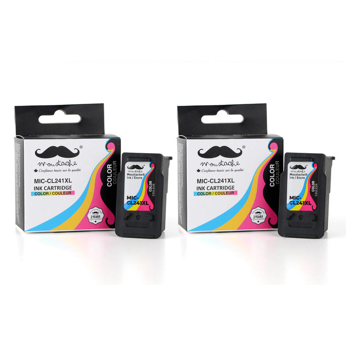 Canon CL-241XL Remanufactured Color Ink Cartridge High Yield - Moustache® - 2/Pack