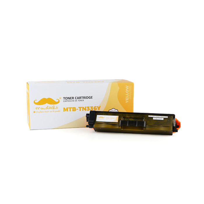 Brother TN336Y Compatible Yellow Toner Cartridge High Yield - Moustache® - 1/Pack
