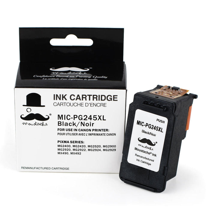 Canon PG245XL Remanufactured Black Ink Cartridge (8278B001AA) - Moustache® - 1/Pack