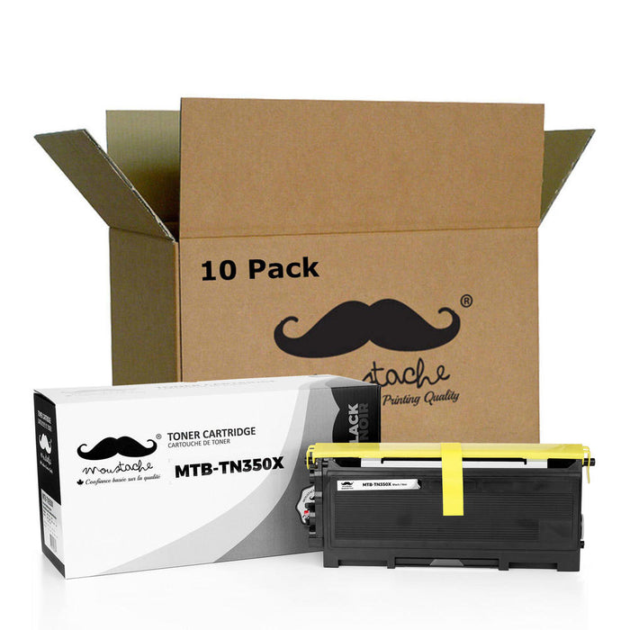 Brother TN350X Compatible Black Toner Cartridge Extra High Yield - Moustache® - 10/Pack