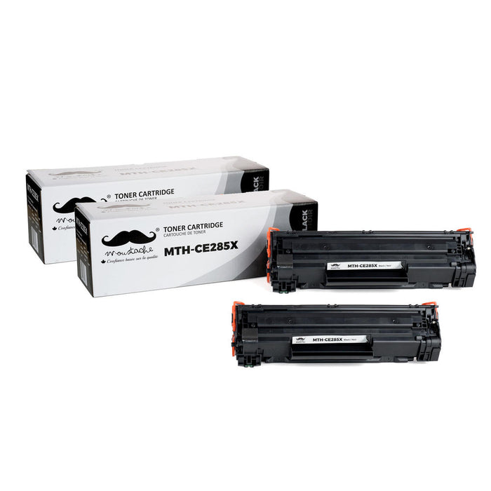 Compatible HP 85X CE285X Black Toner Cartridge High Yield - Moustache® - 2/Pack