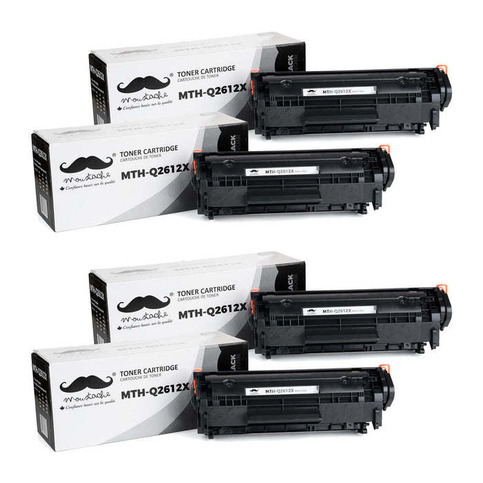 Compatible HP 12X Q2612X Black Toner Cartridge High Yield - Moustache® - 4/Pack