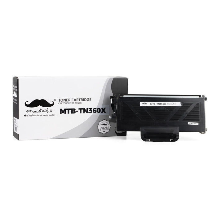 Brother TN-360X Compatible Black Toner Cartridge Extra High Yield - Moustache® - 1/Pack