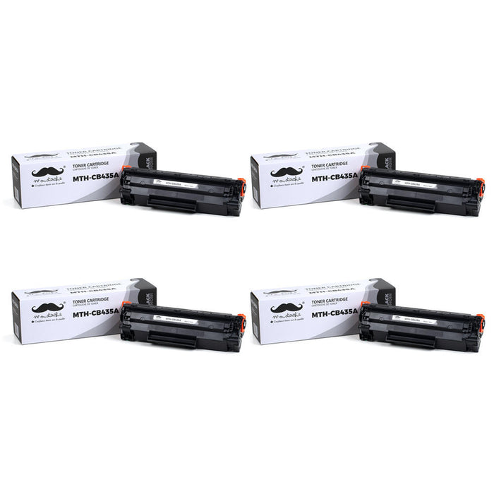 Compatible HP 35A CB435A Black Toner Cartridge - Moustache® - 4/Pack