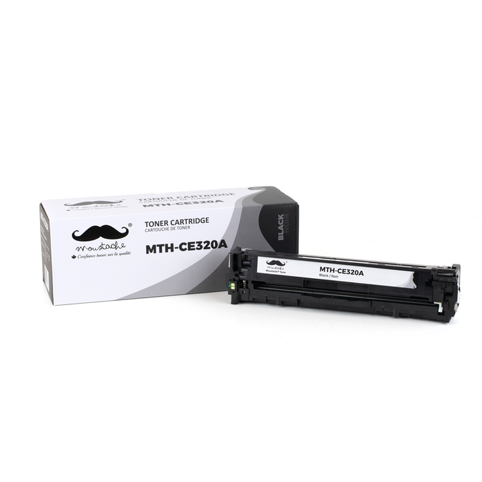Remanufactured HP 128A CE320A Black Toner Cartridge - Moustache® - 1/Pack