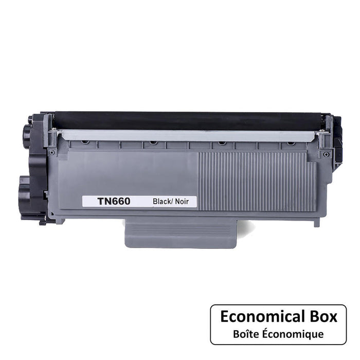 Brother TN-660 Compatible Black Toner Cartridge High Yield - Economical Box