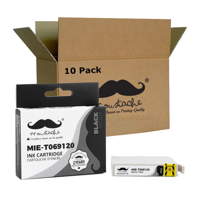Epson 69 T069120 Compatible Black Ink Cartridge - Moustache® - 10/Pack