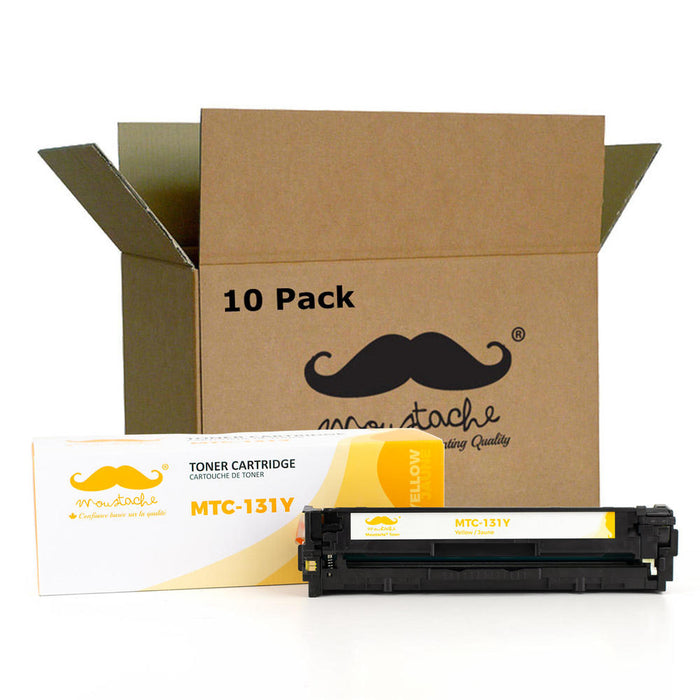 Canon 131Y 6269B001AA Remanufactured Yellow Toner Cartridge - Moustache® - 10/Pack