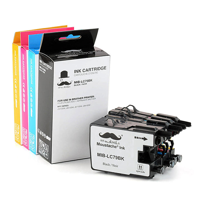 Brother LC79 Compatible Ink Cartridge Combo Extra High Yield - Moustache®