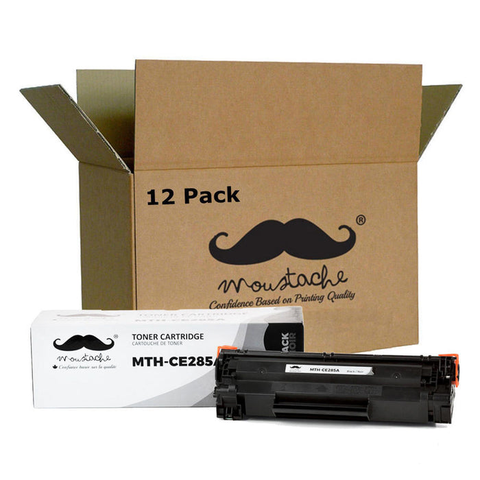 Compatible HP 85A CE285A Black Toner Cartridge - Moustache® - 12/Pack