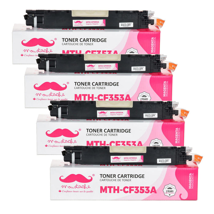 Compatible HP 130A CF353A Magenta Toner Cartridge - Moustache® - 4/Pack