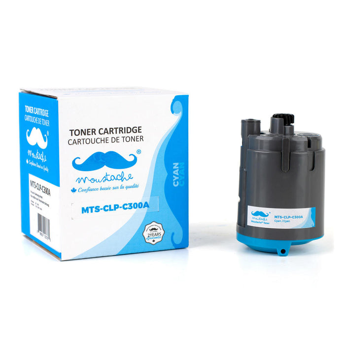 Samsung CLP-C300A Compatible Cyan Toner Cartridge - Moustache®