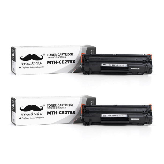 Compatible HP 78X CE278X Black Toner Cartridge High Yield - Moustache® - 2/Pack