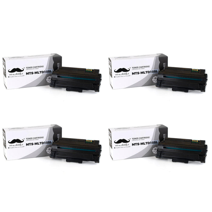 Samsung MLT-D105L Compatible Black Toner Cartridge - Moustache® - 4/Pack