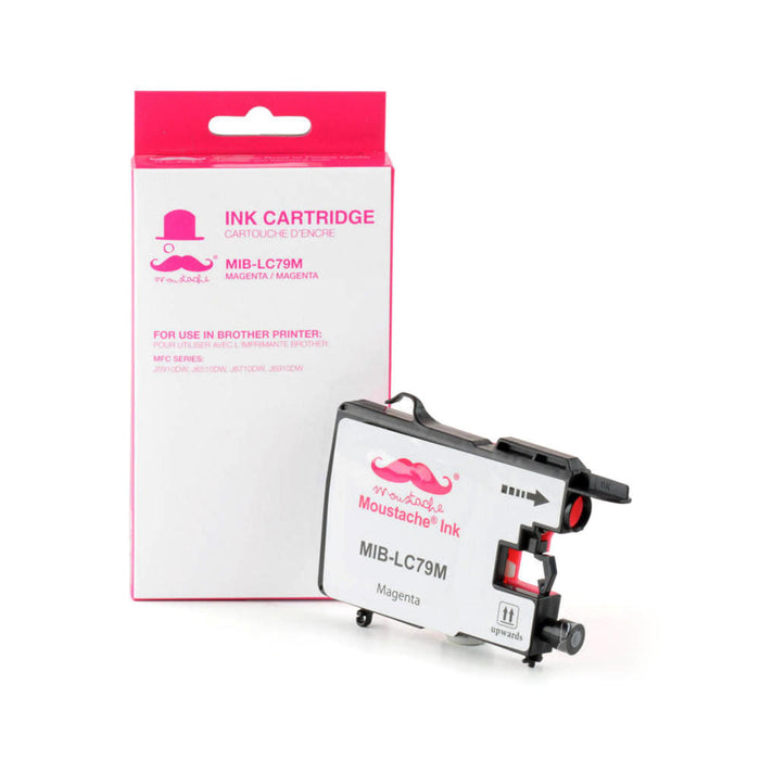 Brother LC79M Compatible Magenta Ink Cartridge Extra High Yield - Moustache®