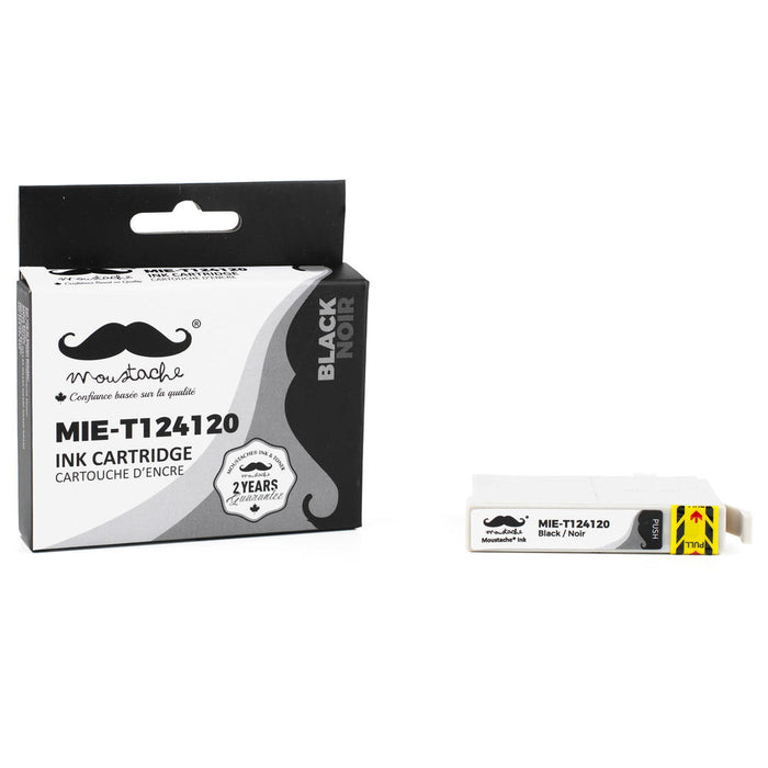 Epson 124 T124120 Compatible Black Ink Cartridge - Moustache® - 1/Pack