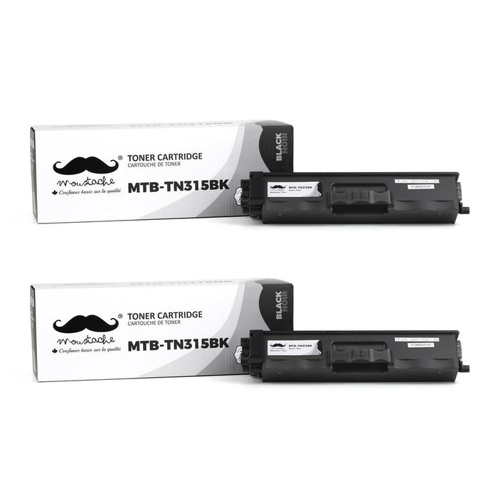 Brother TN-315 Compatible Black Toner Cartridge High Yield - Moustache® - 2/Pack