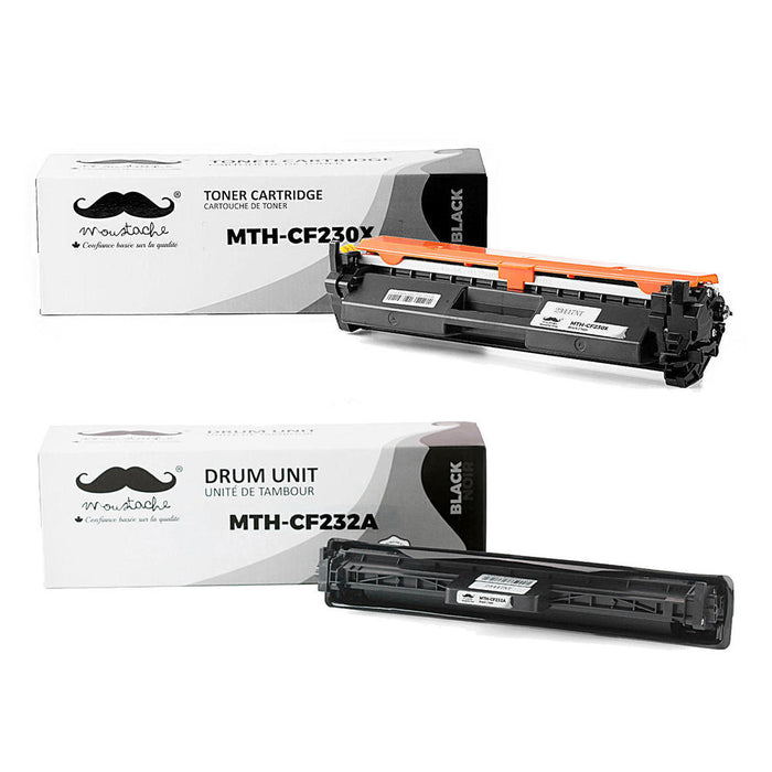 Compatible HP 30X 32A CF230X CF232A Toner Cartridge and Drum Combo - With Chip - Moustache®
