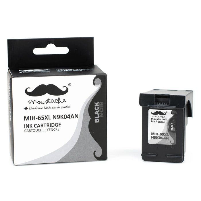 Remanufactured HP 65XL N9K04AN Black Ink Cartridge High Yield - Moustache®