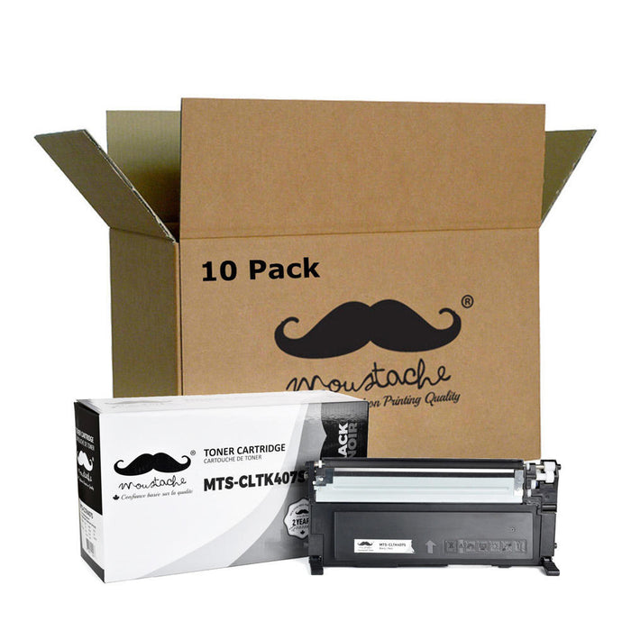 Samsung CLT-K407S Compatible Black Toner Cartridge - Moustache® - 10/Pack