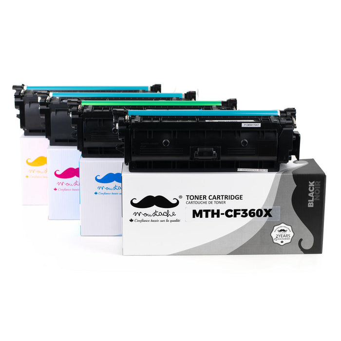 Compatible HP 508X CF360X CF361X CF363X CF362X Toner Cartridge Combo High Yield - Moustache®