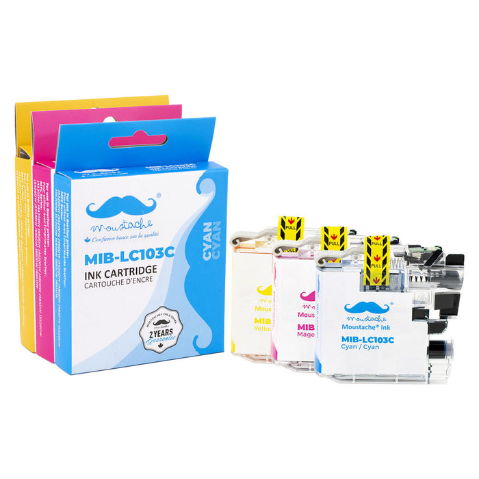 Brother LC1033PKS Compatible Ink Cartridge Combo C/M/Y High Yield - Moustache®