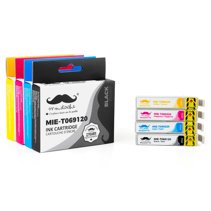 Epson 69 T069 Compatible Ink Cartridge Combo BK/C/M/Y - Moustache®