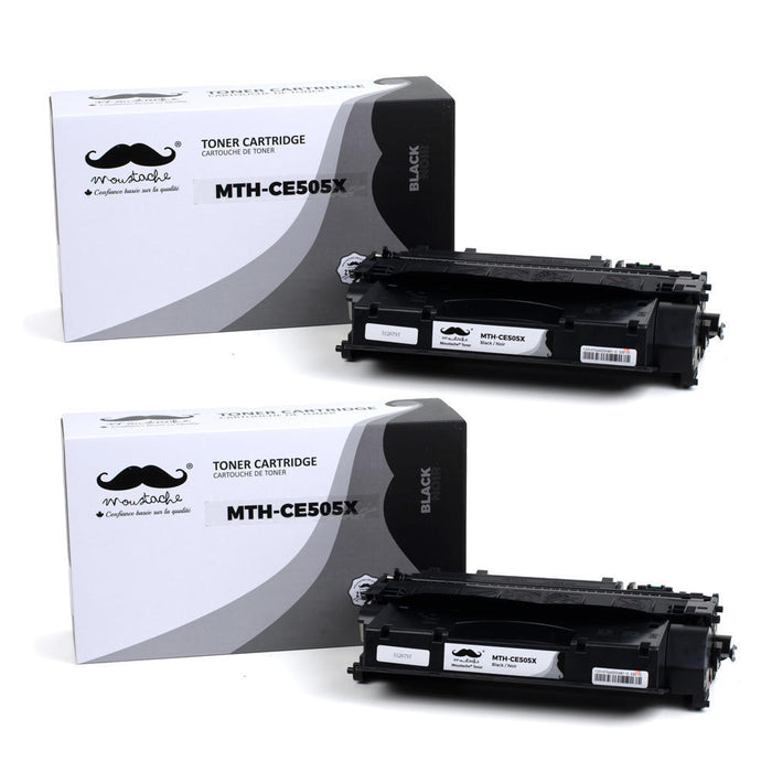 Compatible HP 05X CE505X Black Toner Cartridge High Yield - Moustache® - 2/Pack