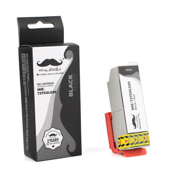 Epson 273 T273XL020 Compatible Black Ink Cartridge High Yield - Moustache® - 1/Pack