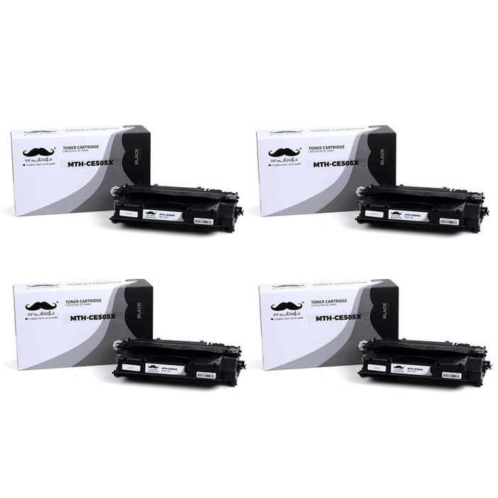 Compatible HP 05X CE505X Black Toner Cartridge High Yield - Moustache® - 4/Pack