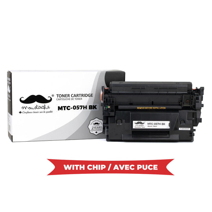 Canon 057H 3010C001 Compatible Black Toner Cartridge High Yield - With Chip - Moustache®