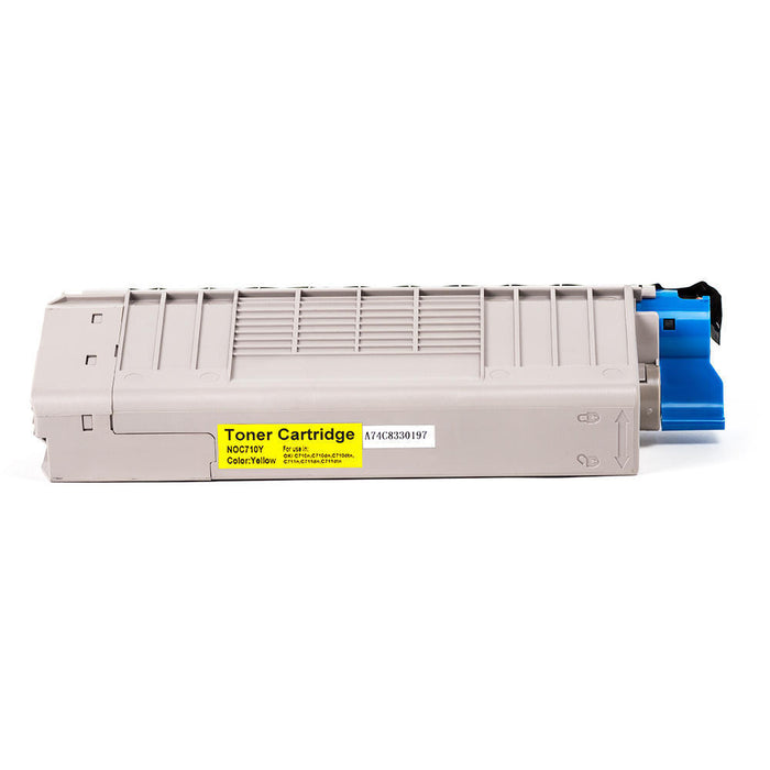 Okidata 43866101 Compatible Yellow Toner Cartridge for C710 Printer