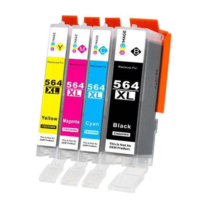 Compatible HP 564XL Ink Cartridge Combo BK/C/M/Y - Economical Box