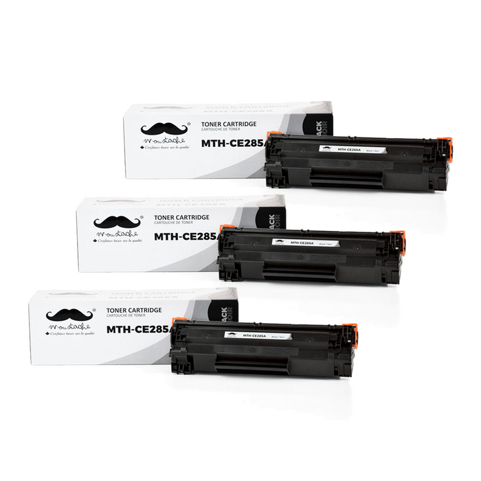 Compatible HP 85A CE285A Black Toner Cartridge - Moustache® - 3/Pack