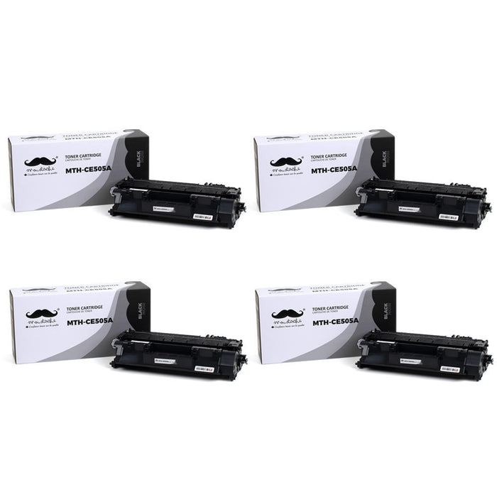 Compatible HP 05A CE505A Black Toner Cartridge - Moustache® - 4/Pack