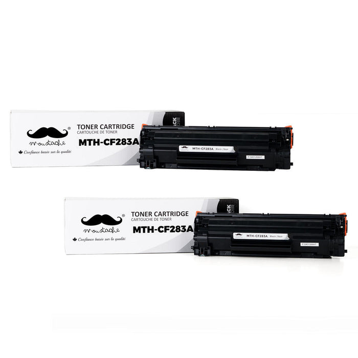 Compatible HP 83A CF283A Black Toner Cartridge - Moustache® - 2/Pack